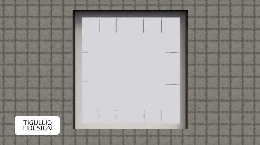 fissare finestra al muro